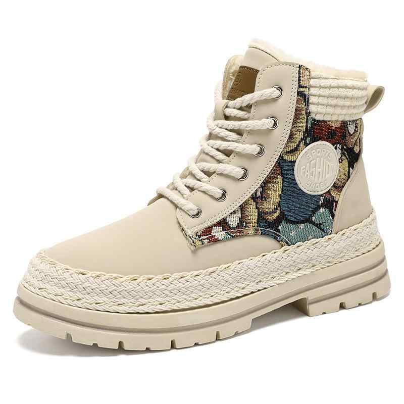 靴 メンズ 男性用 大きいサイズ 裏起毛 あったか 防寒 ワークブーツ レースアップ ショートブーツ カジュアル 普段使い 伸縮性 歩きやすい