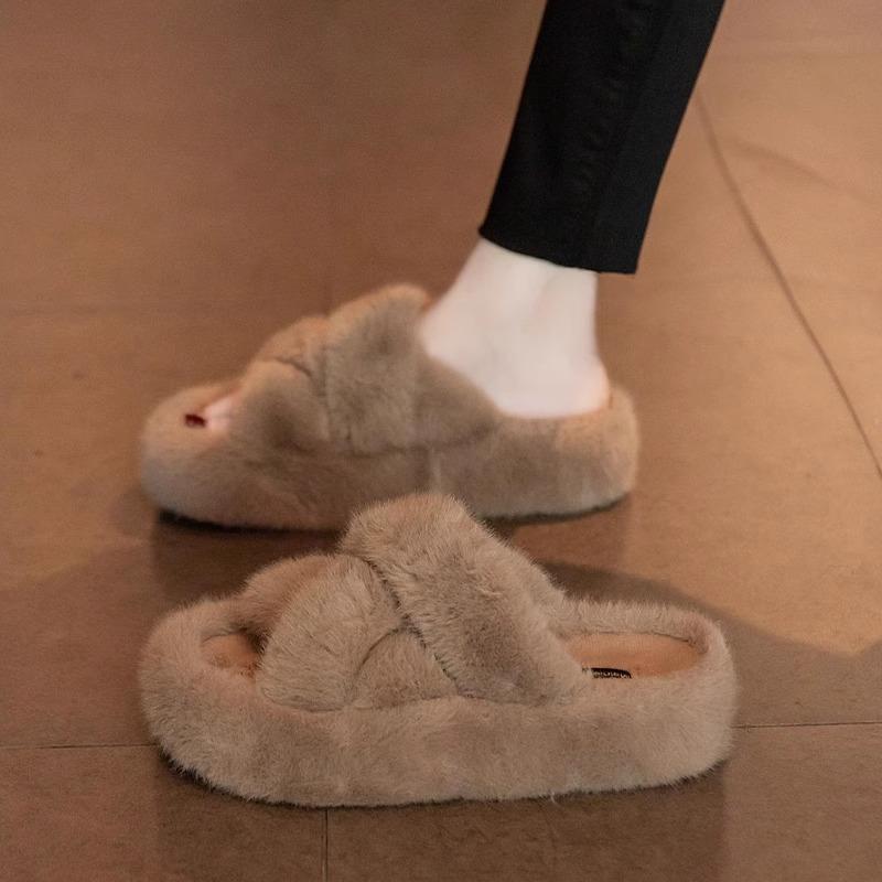 サンダル レディース 秋冬 ファー 厚底 高級感 かわいい スカート スリッパ ルームシューズ 普段使い