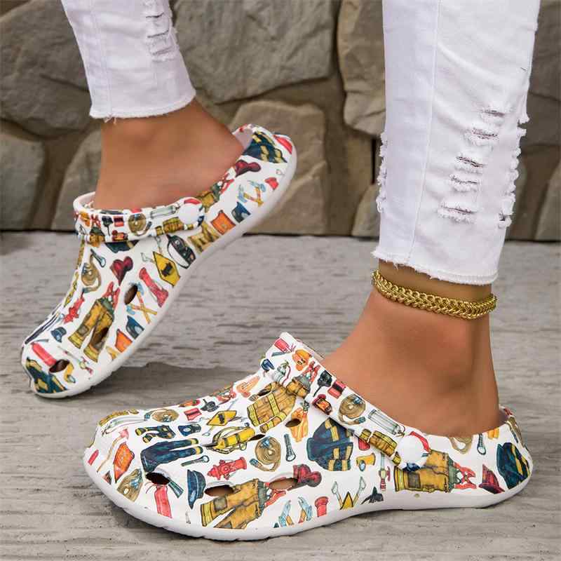 サンダル レディース メンズ 大きいサイズ プリント ビーチ サンダル スリッパ ガーデン シューズ 普段使い アウトドア スポーティー 春夏