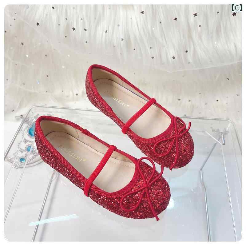 靴 キッズ 女の子 プリンセス シューズ 春 子供靴 皮靴 舞台 演出 靴 キラキラ ラメ入り クリスタル かわいい フォーマル