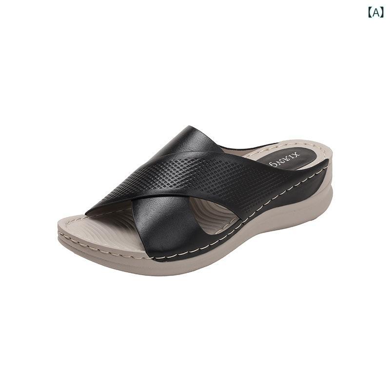 サンダル レディース 厚底 魚口 ミュール 疲れない 履きやすい 一文字 スリッパ 外履き 普段使い かわ..