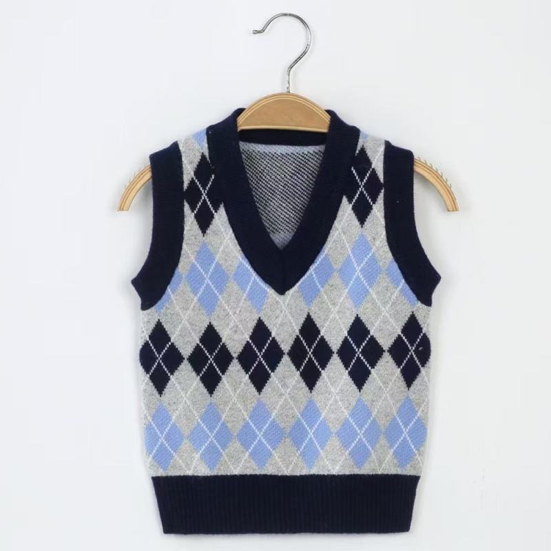 子供服 ニットカーディガン ベスト ベビー用 Vネック セーター ウール チョッキ 秋冬 あったか