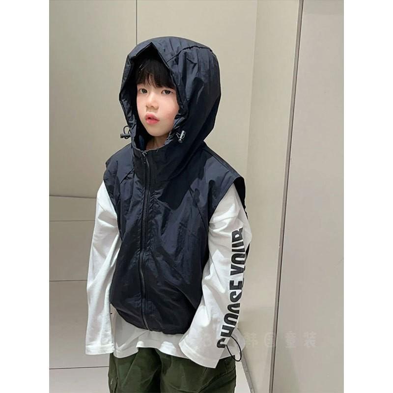 子供服 ベスト 男の子 アウター フード付き チョッキ 春秋 女の子 かっこいい かわいい カジュアル2