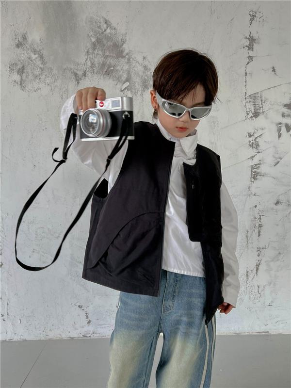 子供服 ベスト 小学生 男の子 ベビー 防水 ジッパー 撥水 機能性 ワーク 春秋