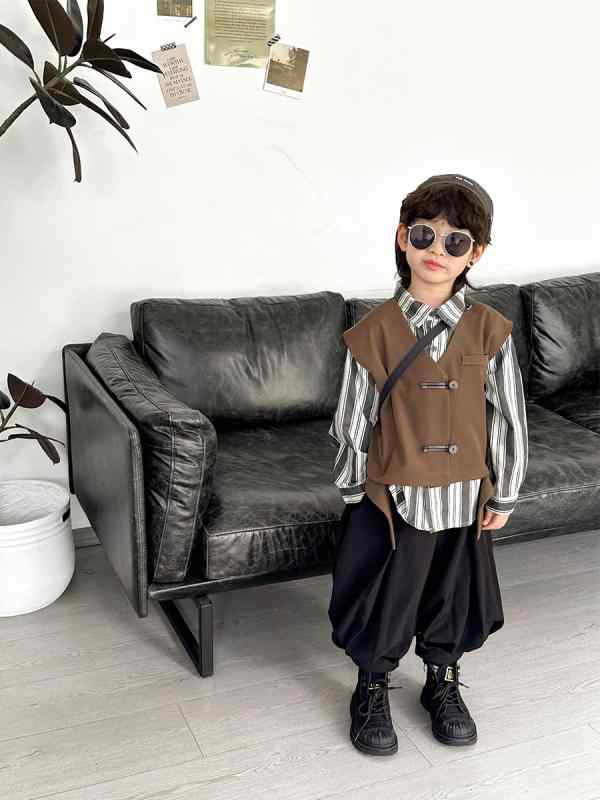 子供服 男の子用 フォーマルベスト 春物 韓国 ベスト おしゃれ 男児 キッズ チョッキ 春 上着 アウター
