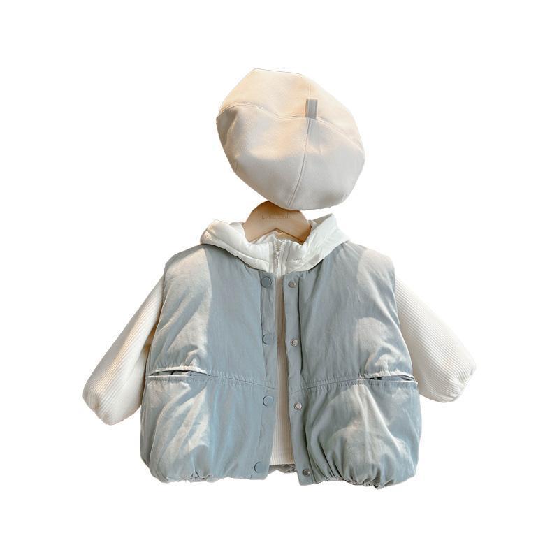 ベスト キッズ 秋冬 子供服 韓国 カジュアル 厚手 防寒 かわいい おしゃれ ベビー 中綿 あったか