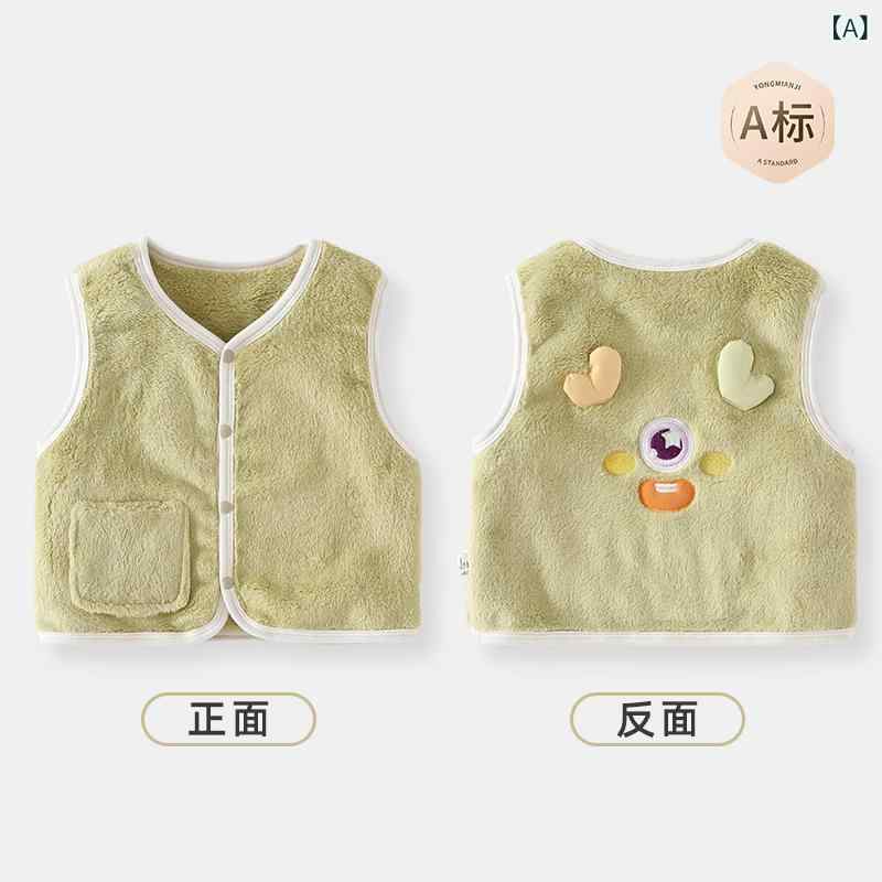子供服 ベスト 秋冬 ベビー 暖かい フリース 女の子 男児 防寒