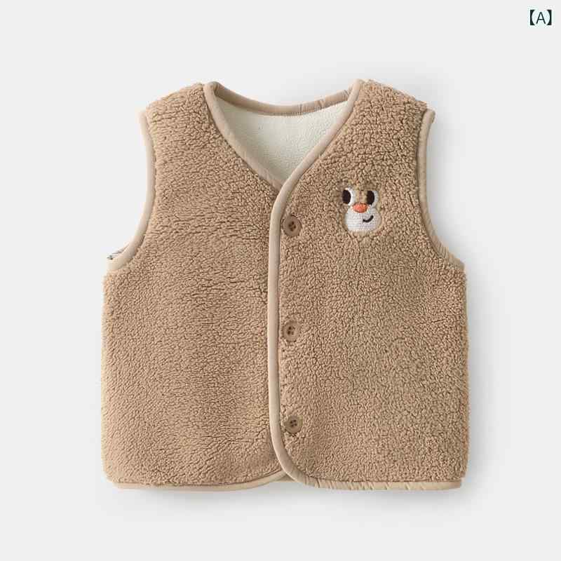 ソファポテトのベビー服 子供用 フリース ベスト 男の子 秋冬 冬 新生児 女の子 赤ちゃん アウター｜アングル2