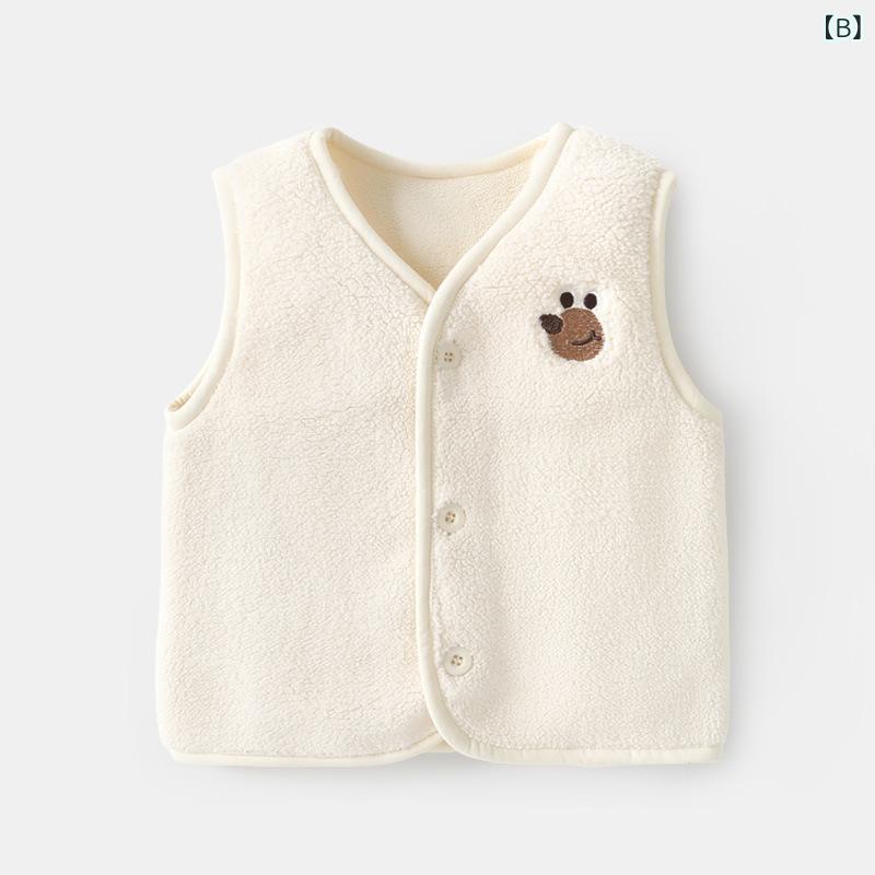 ソファポテトのベビー服 子供用 フリース ベスト 男の子 秋冬 冬 新生児 女の子 赤ちゃん アウター｜アングル3
