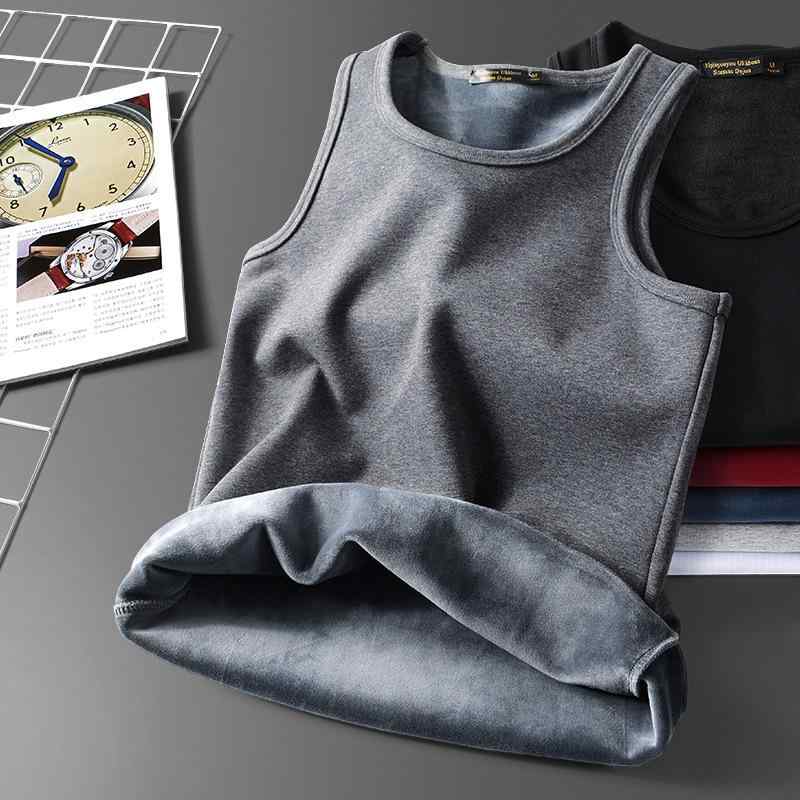ベスト メンズ 男性用 秋冬 保温 防寒 裏起毛 厚手 スリムフィット インナー コットン チョッキ 温かい あったか