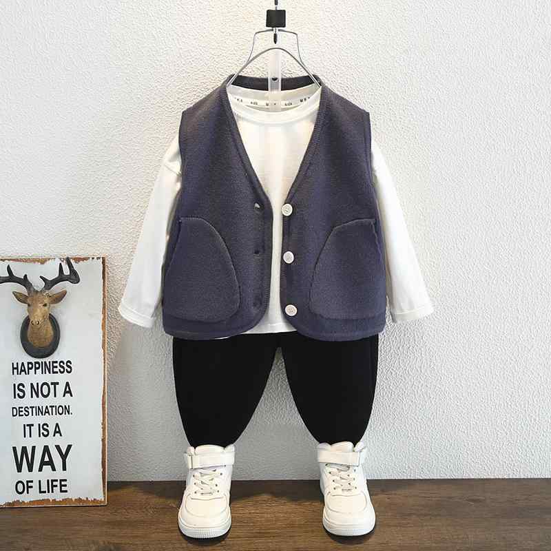 子供服 ベスト 春秋 男の子 ベビー 幼稚園 アウター 男児 ニット チョッキ 秋服