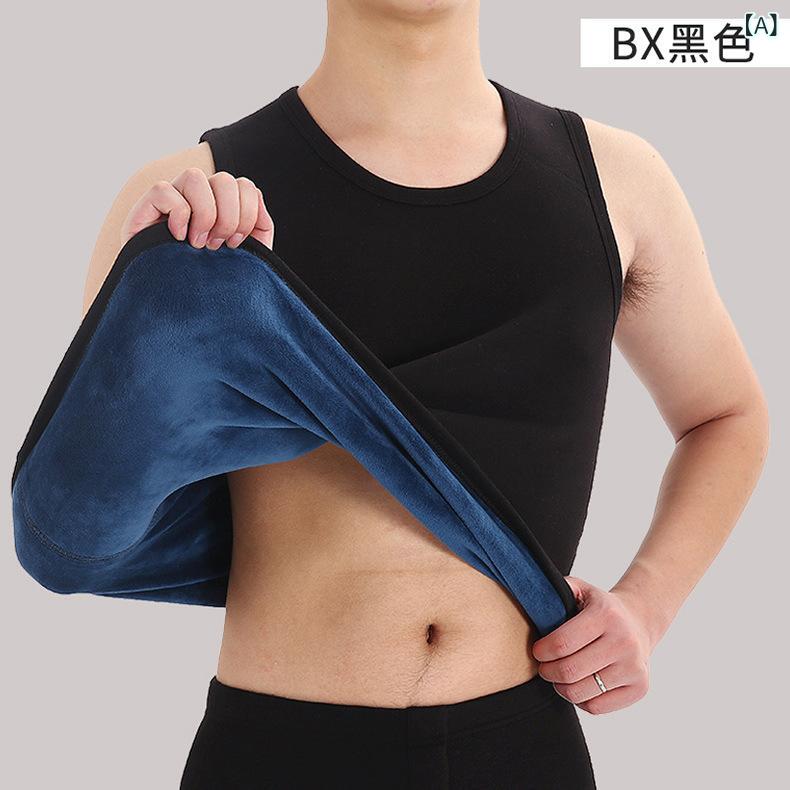 ベスト 男性用 秋冬 豪華感 休闲 加绒 加厚 あったか シニア 普段使い 部屋着 sofapotato-10581190 ソファポテト サンプル画像2