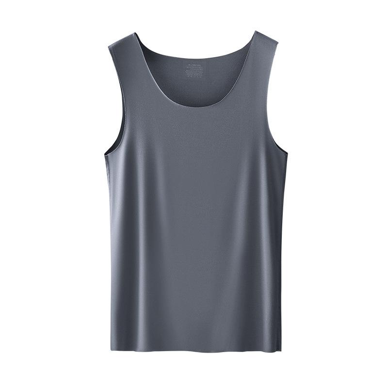 Tシャツ 男性用 春夏 ノースリーブ インナーシャツ 無地 接触冷感 吸湿速乾 再生繊維 モダール 下着 肌着