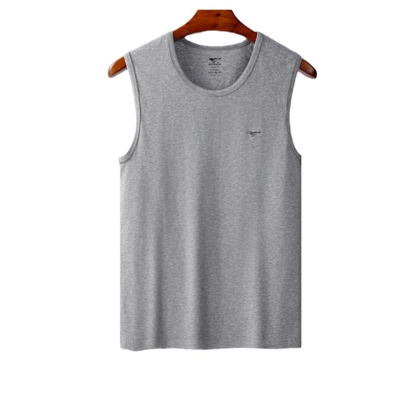 Short Sleeves - タンクトップ メンズ 男性用 綿 接触冷感 通気性 ランニング スポーツ 運動 筋トレ ジム