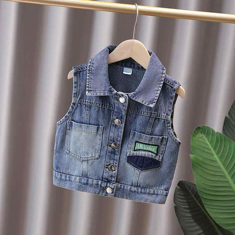 ベスト キッズ 男の子 デニム 春秋 子供 秋物 アウター ベビー チョッキ ボーイズ 普段着