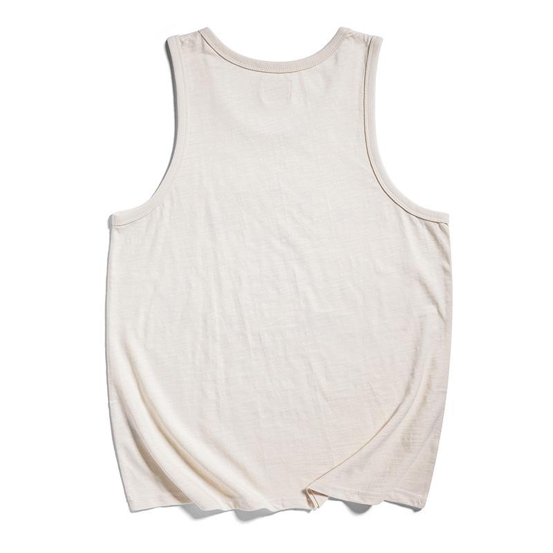 タンクトップ メンズ 男性用 70年代 レトロ スポーツウェア トレーニングウェア 全綿 コットン Tシャツ クラシックデザイン[ "・版型: 合体型", "・柄: 文字", "・主な素材: 綿", "・生地の名称: 綿", "・適用場面: カジュアル", "・スタイル: アメカジ", "・裾のデザイン: ストレート", "・カラー: BX-杏-勤锻炼", "・サイズ: S, M, L, XL, 2XL, 160, 150, 140, 130, 120, 110, 100", "・製品カテゴリ: スポーツタンクトップ", "・", "・ディテール: プリント"]