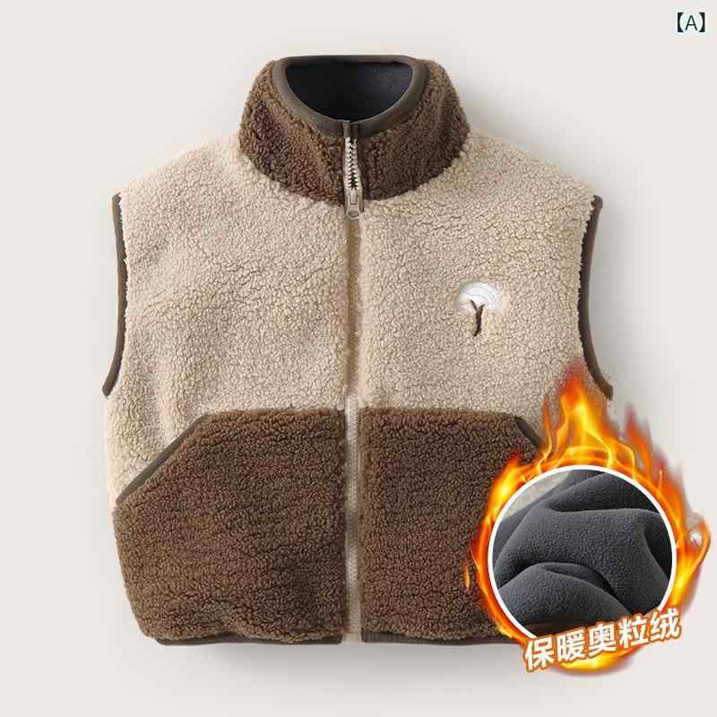 ベスト キッズ 男の子 子供 小童 フリース ベスト 冬物 秋冬 子供服 ベビー服 保温 防寒 あったか おし..