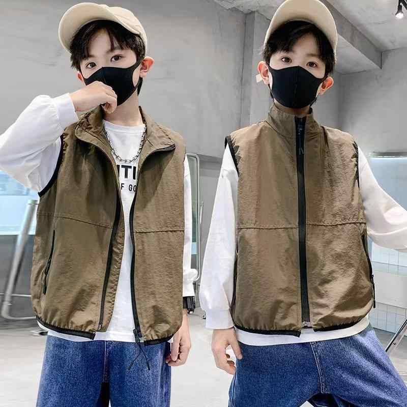 ベスト キッズ 男の子 春秋 アウター 子供 背心 カジュアル 韓国 ゆったり 春物