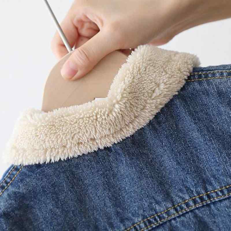 ベスト キッズ 男の子 子供服 羊毛 デニム ジャケット 厚手 防寒 暖かい ベビー ボーイズ アウター