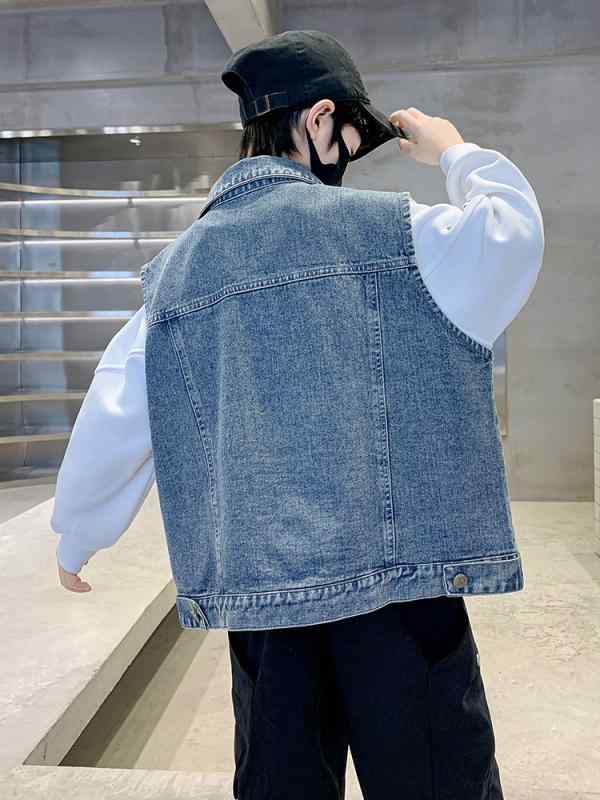 ベスト キッズ 男の子 子供服 韓国 ゆったり ノースリーブ 春秋