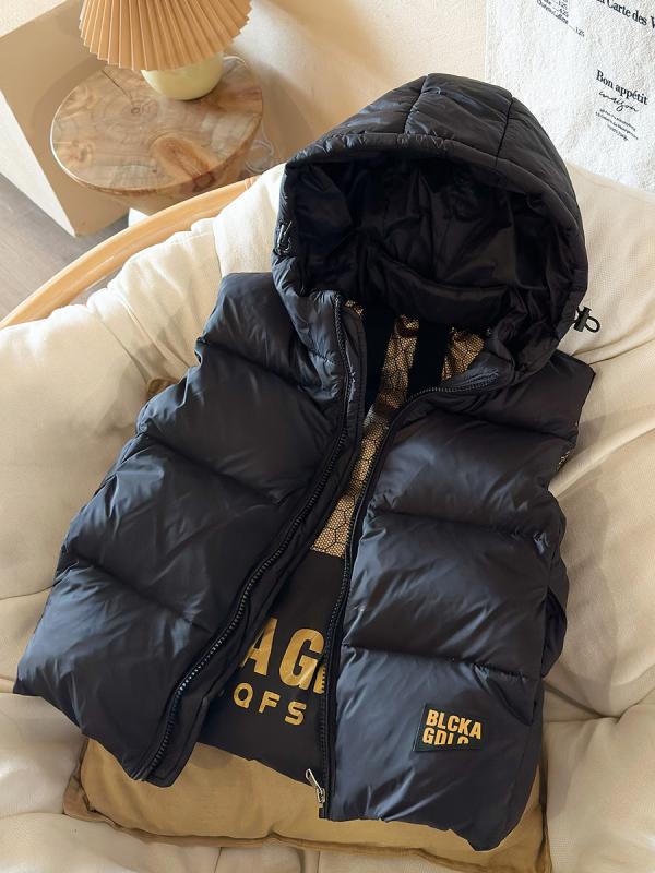 子供服 ダウンベスト 秋冬 男女兼用 中綿 フード付き 防寒 暖かい ベスト アウター