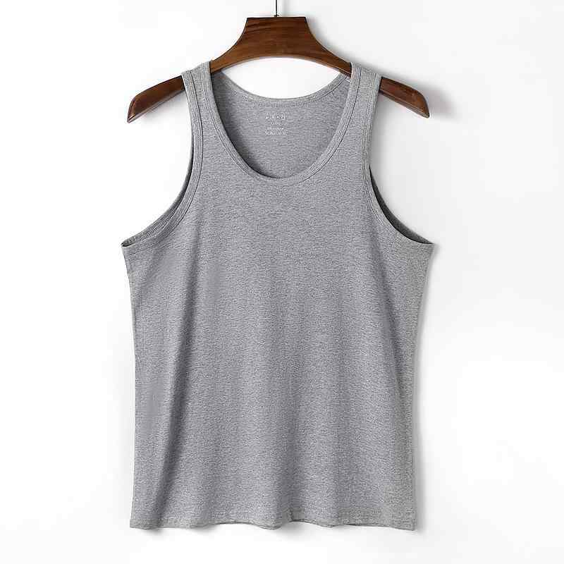 タンクトップ メンズ 男性用 綿 運動用 ベースレイヤー 全綿 汗取りインナー ノースリーブ かっこいい スポーティー