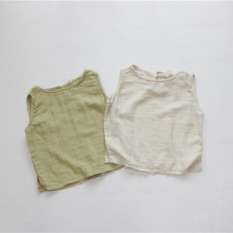 ベスト キッズ 子供服 男の子 女の子 韓国 無地 かわいい ノースリーブ トップス 外着 インナー