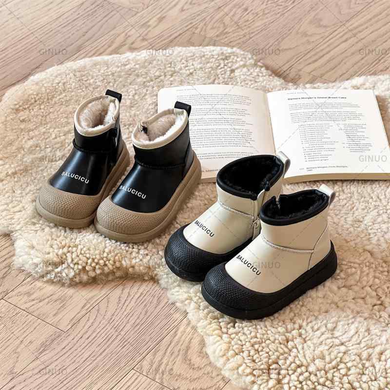 スノーブーツ キッズ 女の子 男児 裏起毛 厚底 韓国 ベビー靴 ショートブーツ 柔らかい靴底 14cm 15cm 16cm 17cm 18cm 19cm 20cm 21cm 22cm