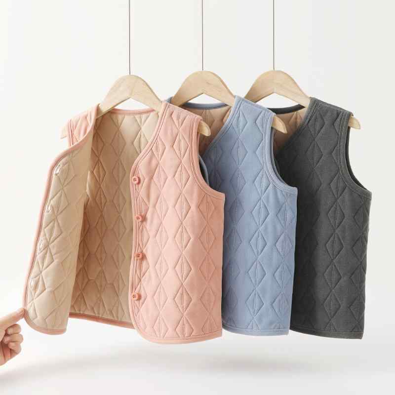 子供服 ベスト 男の子 女の子 秋冬 厚手 防寒 インナー トップス 中童 大童 チョッキ