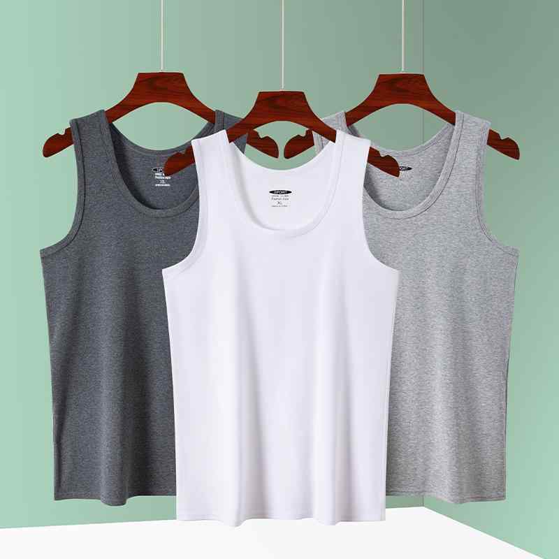 タンクトップ メンズ 男性用 コットン 通気性 スポーツ トレーニング ウェア 吸汗速乾 ストレッチ アン..