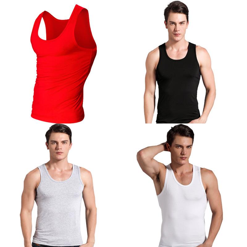 ベスト メンズ 男性用 大 লাল色 モダール 黒 白 グレー インナーシャツ 肌着