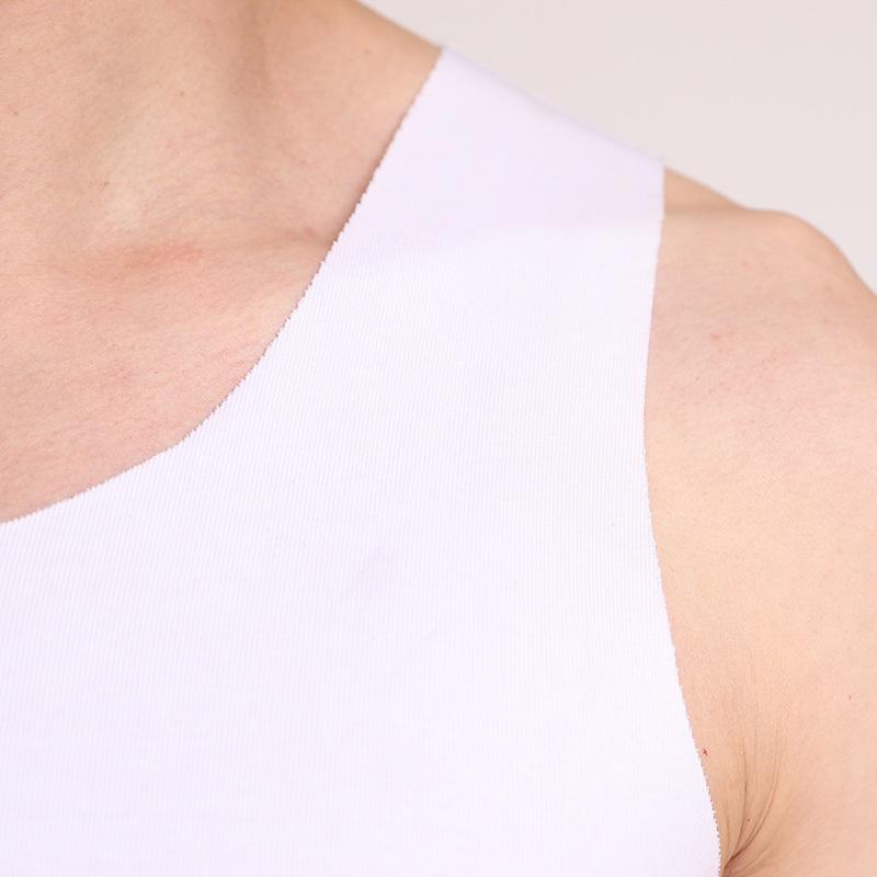 Other - タンクトップ メンズ 男性用 全綿 無縫製 夏 Tシャツ 丸首 ストレッチ リブ編み 無地 通気 インナー 肌着 快適