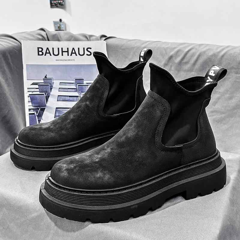 ブーツ メンズ 男性用 ワークブーツ チェルシーブーツ エンジニアブーツ ショートブーツ カジュアル 柔らかい レザー調 伸縮性 歩きやすい 普段使い