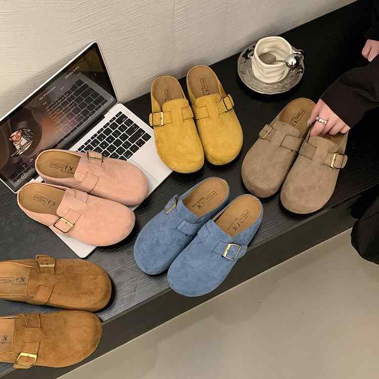 サンダル レディース 春夏 森ガール 快適 45cmヒール レトロ スリッパ サボサンダル ぺたんこ 歩きやすい 履きやすい かわいい 普段使い 外履き