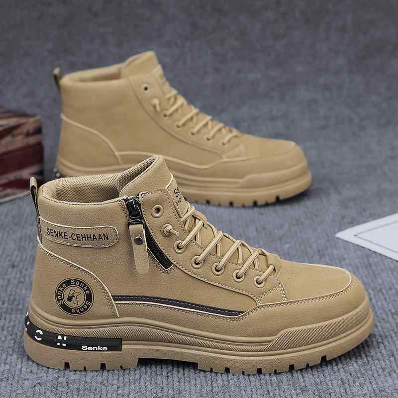 ブーツ メンズ 男性用 高帮 秋冬 裏起毛 綿靴 ワークブーツ 防水 防滑 耐滑 アウトドア 登山 作業用 エ..