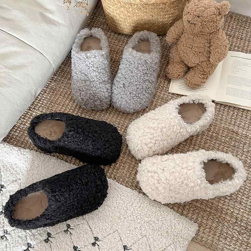 サンダル レディース 秋冬 ファー 厚底 軽量 暖かい スリッパ つっかけ ミュール チャンキーヒール ル..