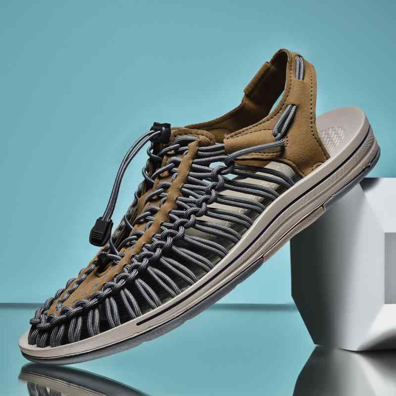 サンダル メンズ 男性用 編み込み ビーチサンダル ビーチ レジャー 普段使い 運転 涼しい