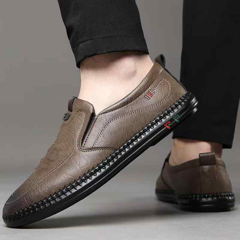 靴 メンズ 男性用 レザー カジュアル 柔らかい 履きやすい 紳士靴 普段使い 革靴 ソフト ローファー 散歩 コンフォート