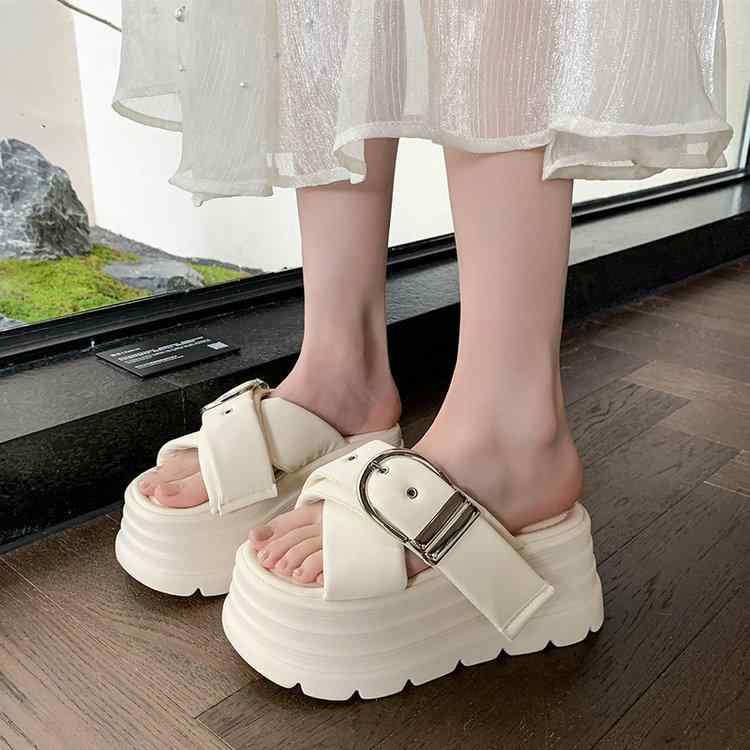 サンダル レディース 厚底 履きやすい 柔らかい 接触冷感 クロスベルト 涼しい 快適 普段使い カジュアル 春夏