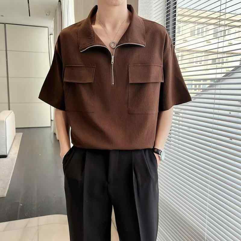 Long-Sleeve （Shape Holding） - シャツ メンズ 男性用 トップス 半袖 無地 シンプル 春夏 普段使い リラックス おしゃれ