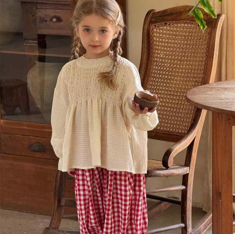 2シャツ キッズ 女の子 子供服 春夏 ラウンドネック 無地 プルオーバー 長袖 トップス 蝙蝠袖 ゆったり かわいい