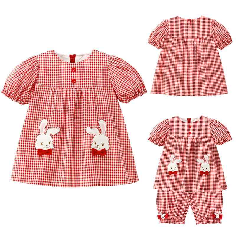 子供服 Tシャツ 半袖 夏 カートゥーン かわいい バニー ウサギ 兎 リボン パフスリーブ カットソー 通園 通学 普段着 ベビー キッズ