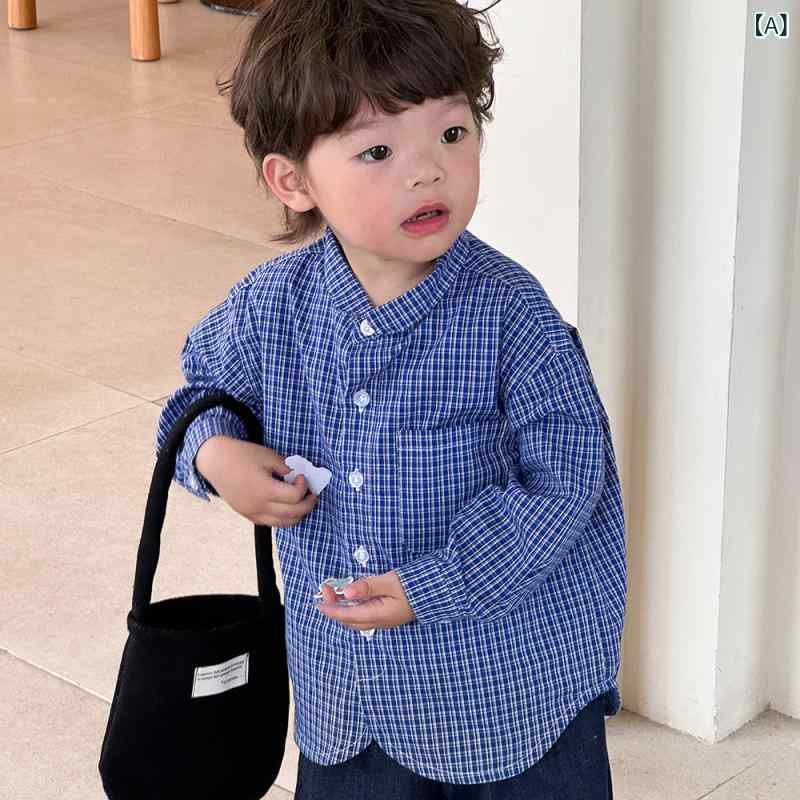 シャツ キッズ 格子柄 長袖 シャツ �
