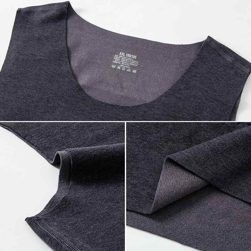 ベスト 男性用 防寒インナー 無縫製 裏起毛 腹巻き付き ウール 暖かい 肌着 袖なし 厚手 トップス ウォームインナー