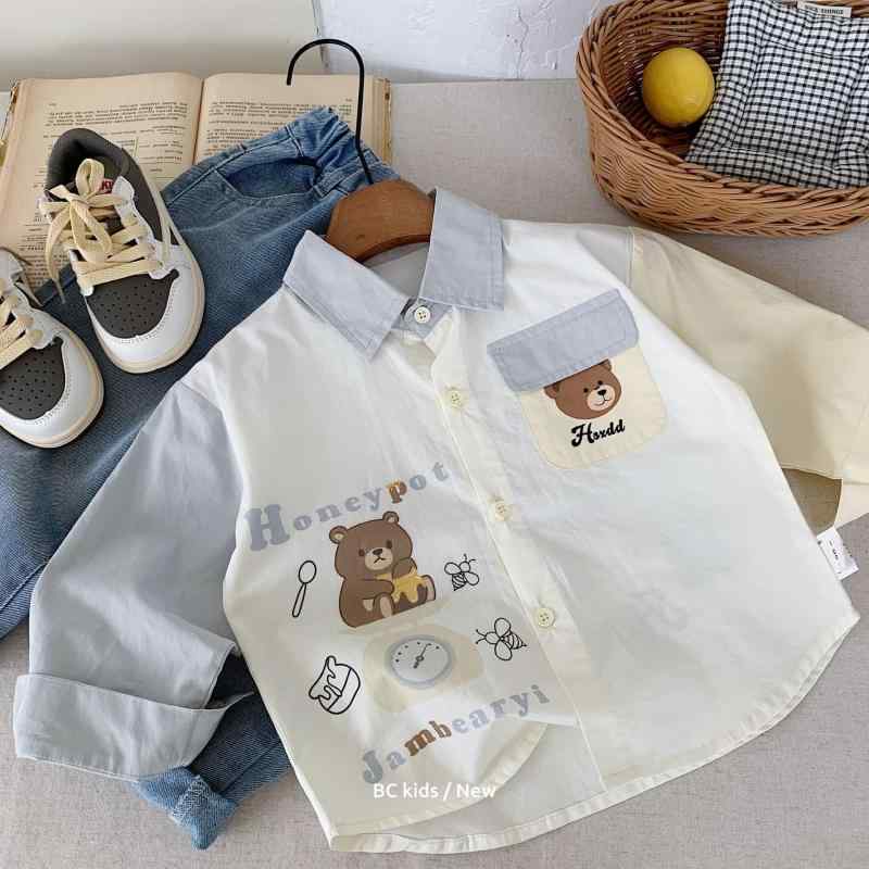 シャツ キッズ 子供 かわいい 切り替え アウター 男女兼用 ベビー 韓国版