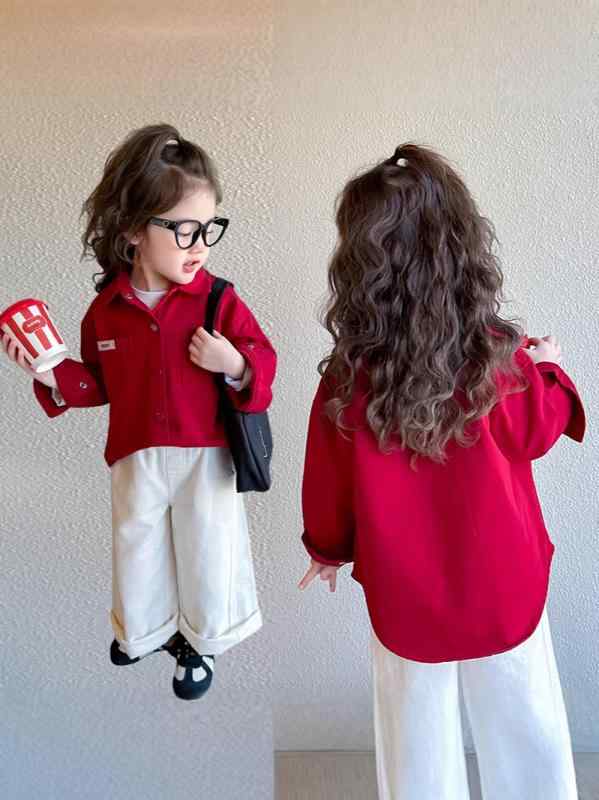 シャツ キッズ 子供 長袖 春物 春秋 かわいい おしゃれ シャツ ブラウス トップス アウター