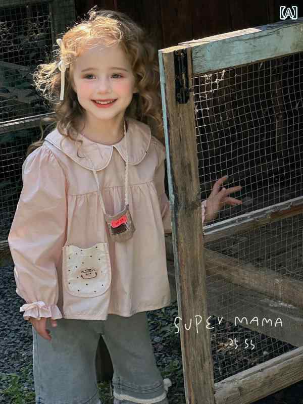 シャツ キッズ 子供 長袖 薄手 ベビー 女の子 秋 上着 かわいい 普段使い 通学・適用性別: 女・適合年齢: 中小児童(3~8歳.100~140cm)・実写画像: モデルあり・スタイル: スイート・襟型: ドールカラー・生地加工: 柔らかい加工・袖丈: 長袖・・適合季節: 春.秋・要素: ・生地の名称: 綿・主な生地の構成: 綿・主な生地の構成含有量: ・レベル: B類・カラー: ピンクのドールシャツ・適した身長: 80cm, 90cm, 100cm, 110cm, 120cm, 130cm・製品カテゴリ: 子供用シャツ