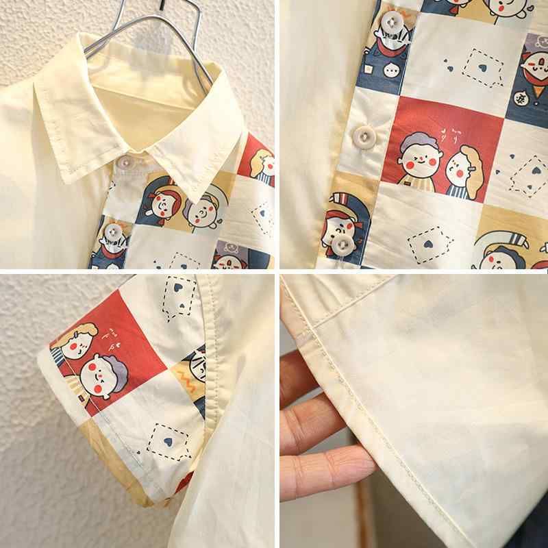 シャツ キッズ 男の子 半袖 夏 カートーン プリント 韓国 おしゃれ かっこいい トップス