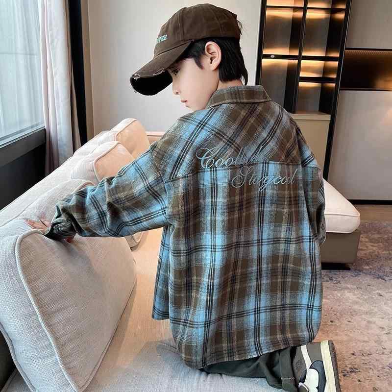 シャツ キッズ 男の子 春物 チェック柄 アウター 春秋