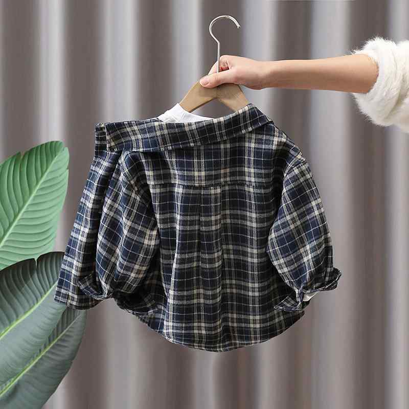 Rakuten - シャツ キッズ 子供用 長袖シャツ チェック柄 春物 春秋